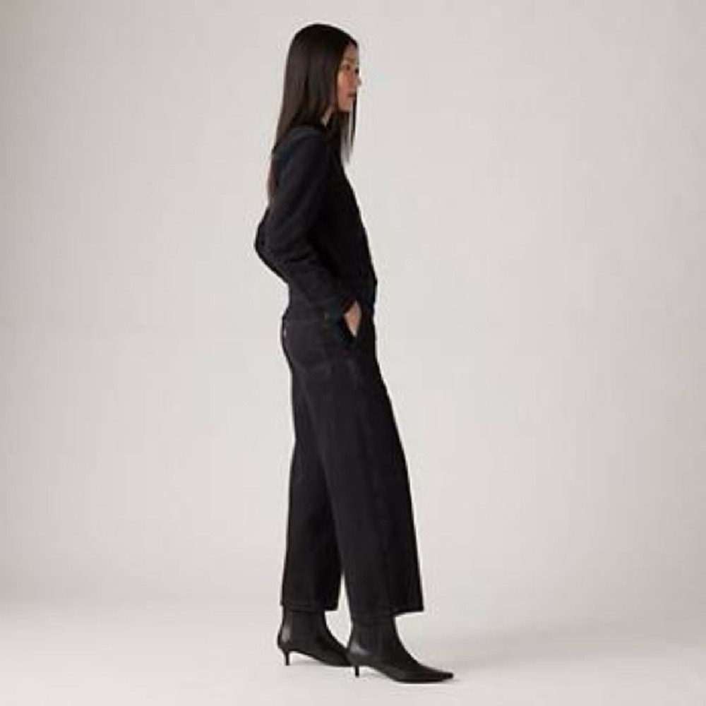 Levi's Premium ICONIC JUMPSUIT Black Denim One Piece Jeans Medium New NWT $128 - Picture 7 of 12
